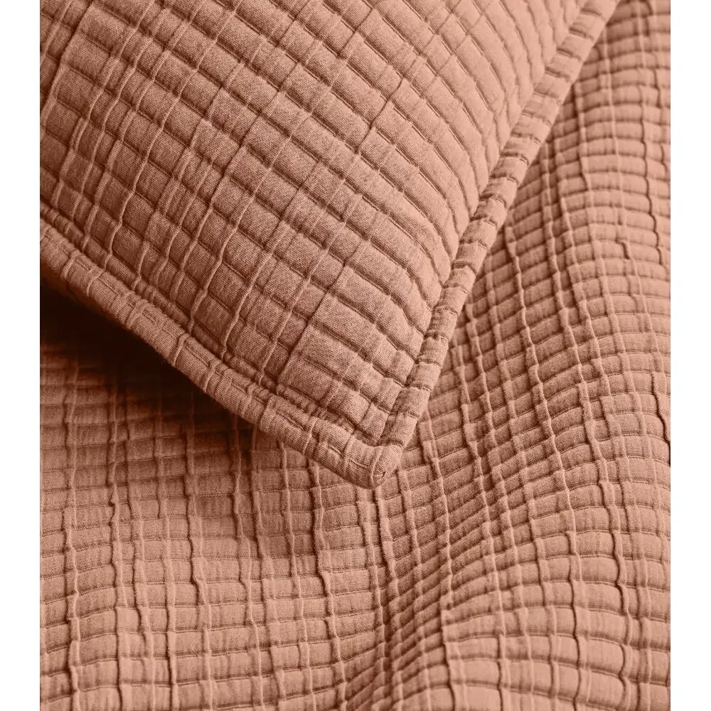 QUINCE Organic Ribbed Cotton Shams KING in Sedona